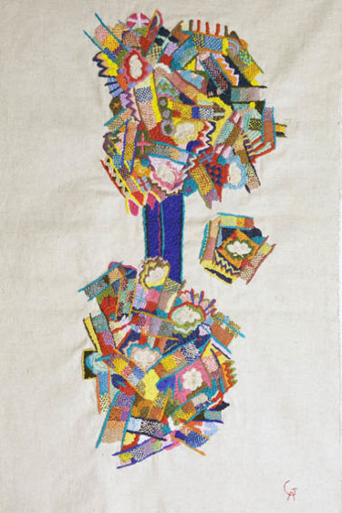 arbres-bleu "oeuvres textiles"